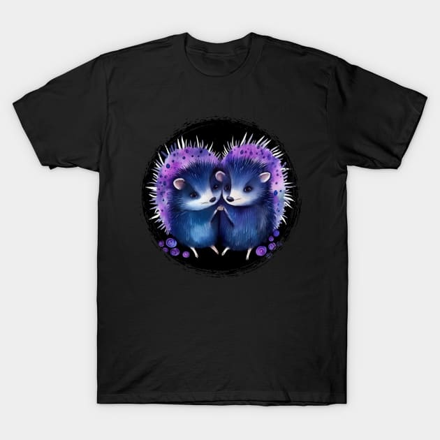 Hedgehog Hugs T-Shirt by erzebeth